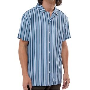 Pacsun Men’s Dudley Stripe Woven Camp Shirt Size Small